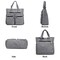 Canvas Tote Bag Waterproof Nylon Multi Pocket Shoulder Bags Laptop Work Bag Teacher Purse and Handbags for Women & Men (Grey 2)